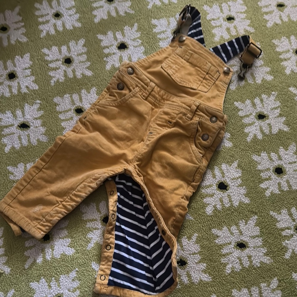 Baby Boden Yellow Overalls with Classic Workwear Design